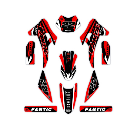 Kit déco moto Fantic | Kit d’autocollants personnalisés