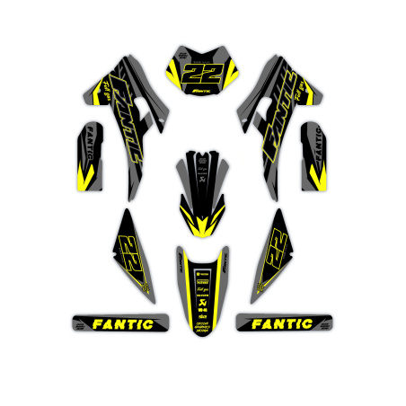 Kit déco moto Fantic | Kit d’autocollants personnalisés