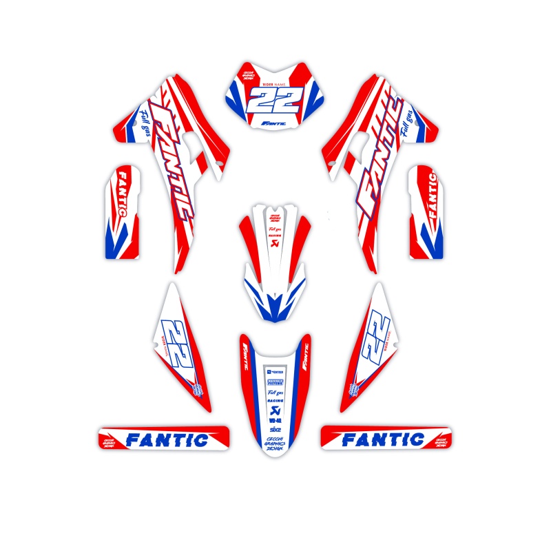 Kit déco moto Fantic | Kit d’autocollants personnalisés