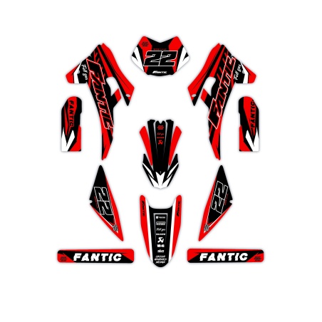 Kit déco moto Fantic | Kit d’autocollants personnalisés