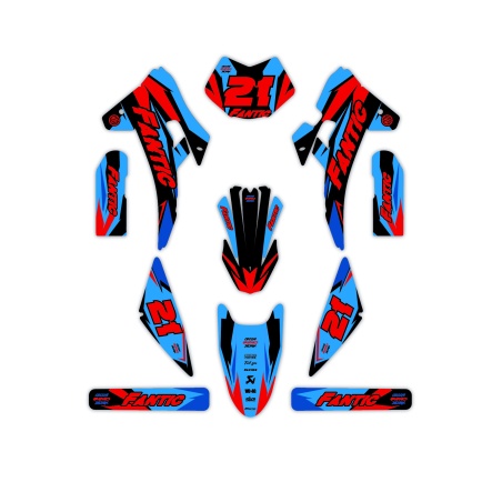 Kit déco moto Fantic | Kit d’autocollants personnalisés