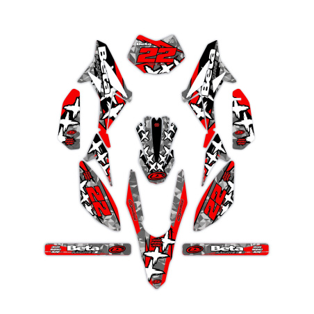 Kit déco moto Beta 50 e 125 4t | Kit d’autocollants personnalisés