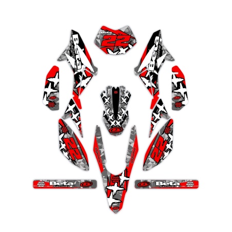 Kit déco moto Beta 50 e 125 4t | Kit d’autocollants personnalisés