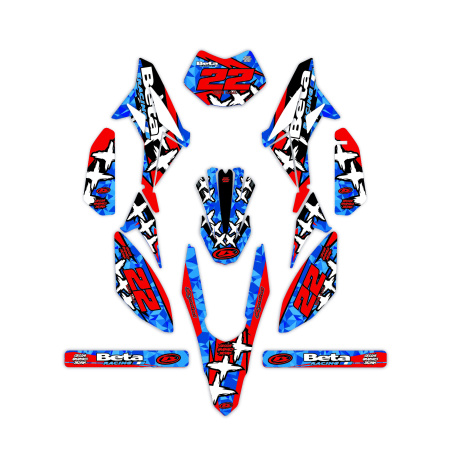 Kit déco moto Beta 50 e 125 4t | Kit d’autocollants personnalisés