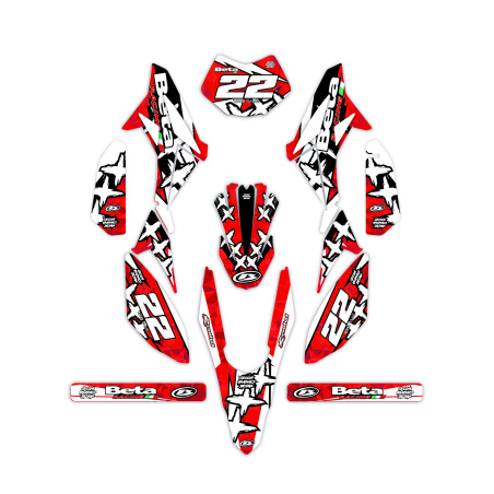Kit déco moto Beta 50 e 125 4t | Kit d’autocollants personnalisés