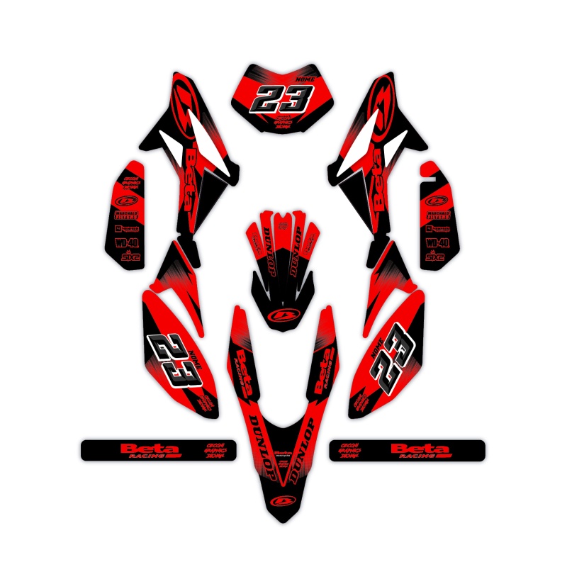 Kit déco moto Beta 50 e 125 4t | Kit d’autocollants personnalisés