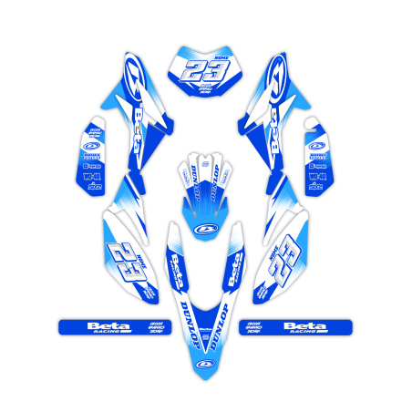 Kit déco moto Beta 50 e 125 4t | Kit d’autocollants personnalisés