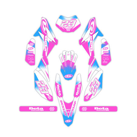 Kit déco moto Beta 50 e 125 4t | Kit d’autocollants personnalisés