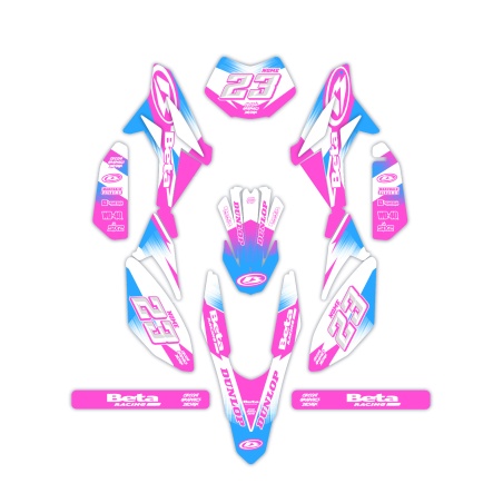 Kit déco moto Beta 50 e 125 4t | Kit d’autocollants personnalisés