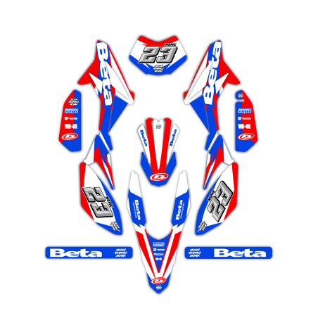 Kit déco moto Beta 50 e 125 4t | Kit d’autocollants personnalisés