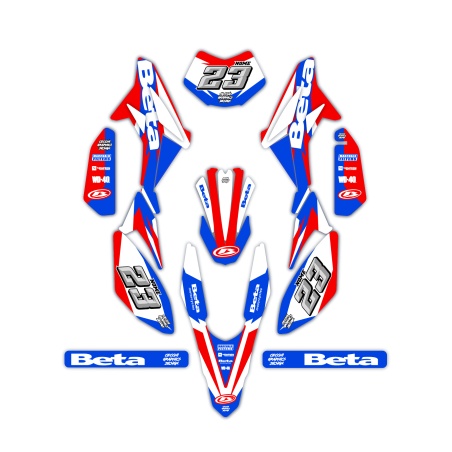 Kit déco moto Beta 50 e 125 4t | Kit d’autocollants personnalisés