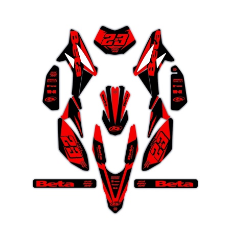 Kit déco moto Beta 50 e 125 4t | Kit d’autocollants personnalisés