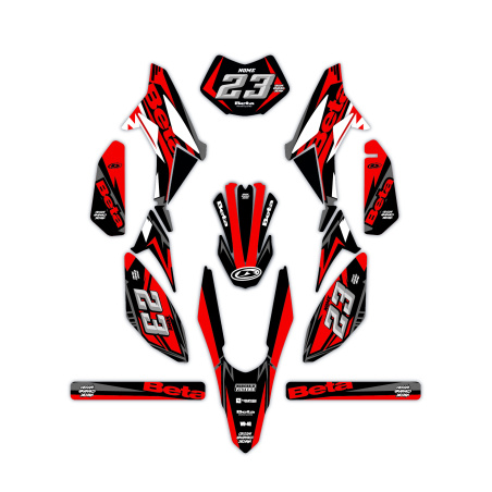 Kit déco moto Beta 50 e 125 4t | Kit d’autocollants personnalisés