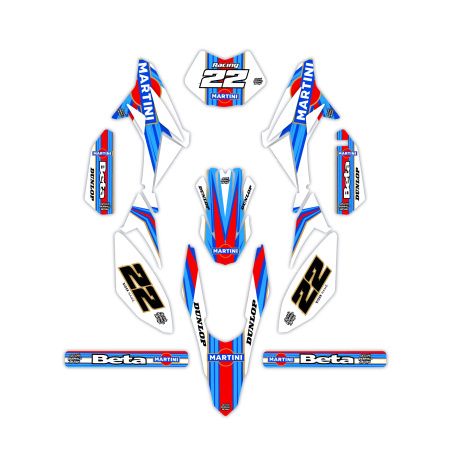 Kit déco moto Beta 50 e 125 4t | Kit d’autocollants personnalisés