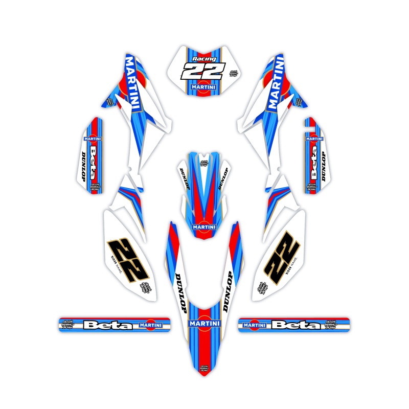 Kit déco moto Beta 50 e 125 4t | Kit d’autocollants personnalisés