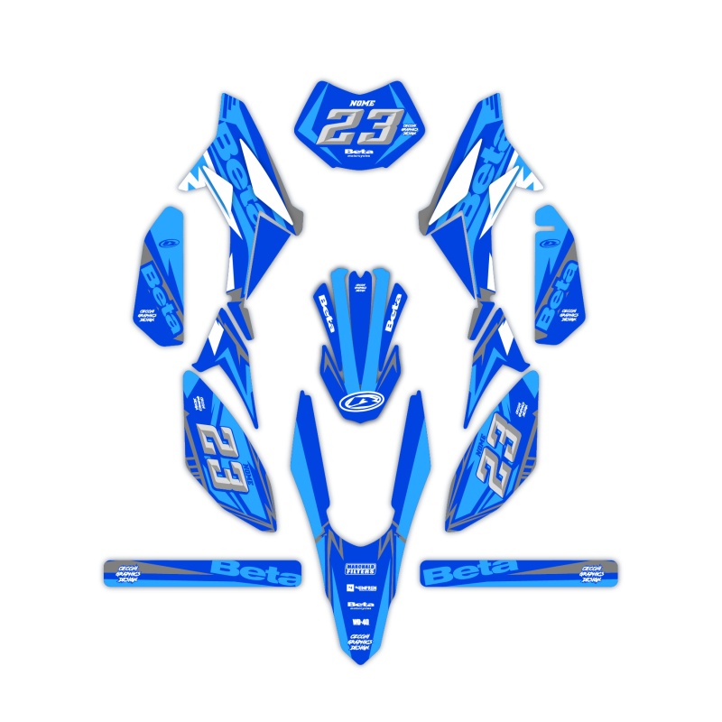 Kit déco moto Beta 50 e 125 4t | Kit d’autocollants personnalisés