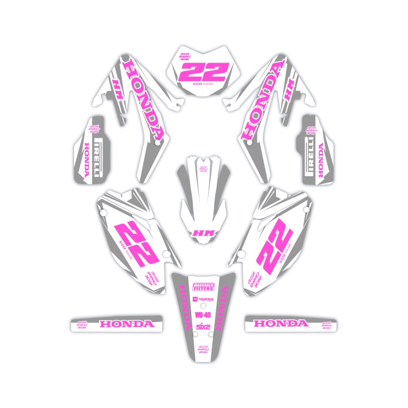 Kit déco moto Hm e Vent 50 o 125| Kit d’autocollants personnalisés