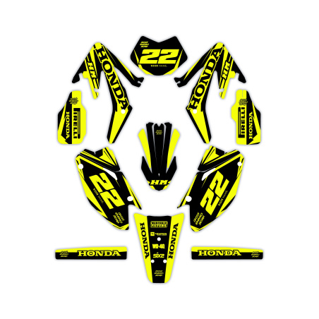 Kit déco moto Hm e Vent 50 o 125| Kit d’autocollants personnalisés