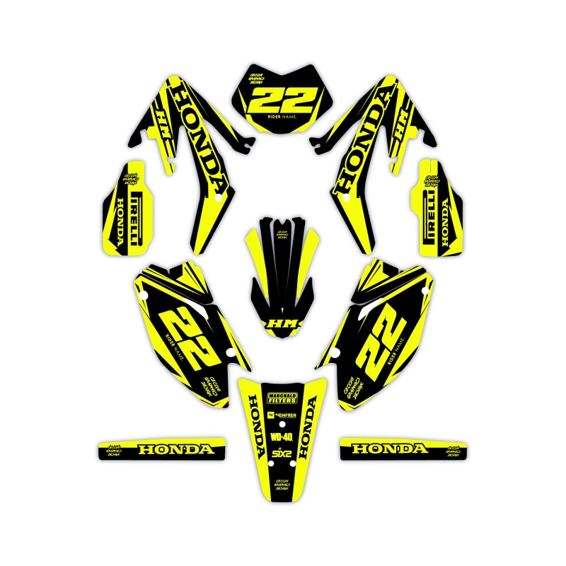 Kit déco moto Hm e Vent 50 o 125| Kit d’autocollants personnalisés