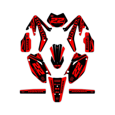 Kit déco moto Hm e Vent 50 o 125| Kit d’autocollants personnalisés