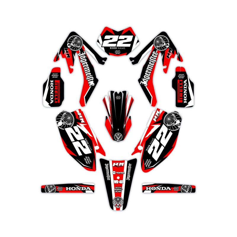 Kit déco moto Hm e Vent 50 o 125| Kit d’autocollants personnalisés