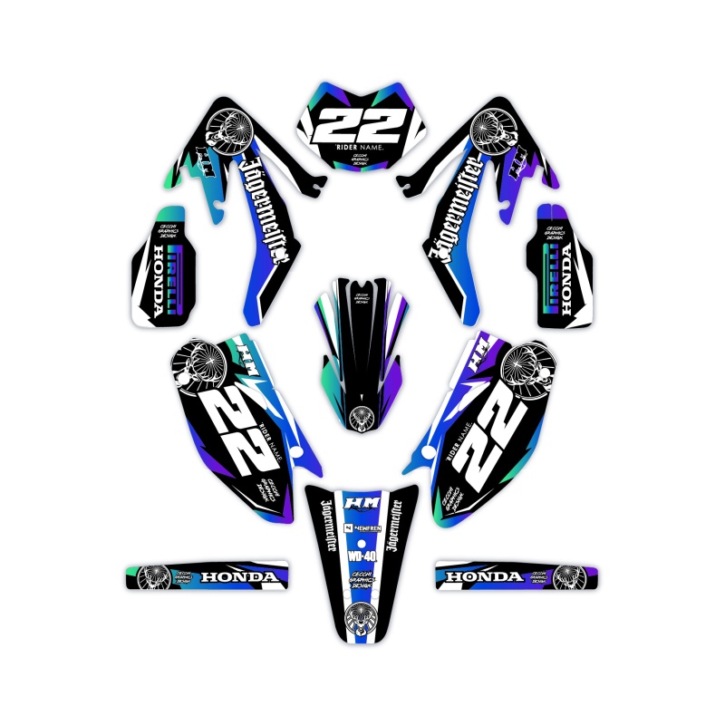Kit déco moto Hm e Vent 50 o 125| Kit d’autocollants personnalisés