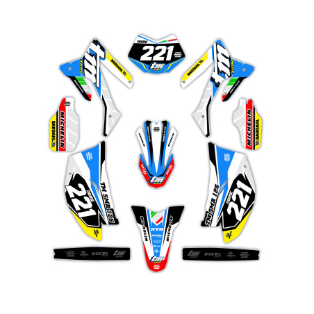 Kit déco moto Tm | Kit d’autocollants personnalisés