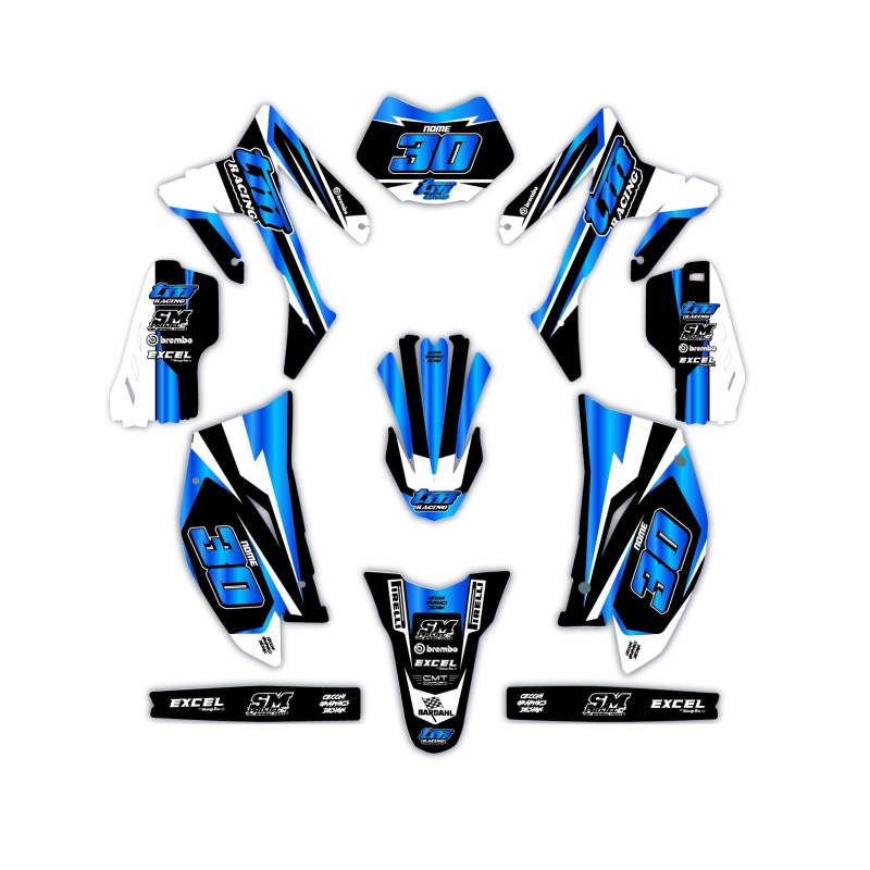 Kit déco moto Tm | Kit d’autocollants personnalisés
