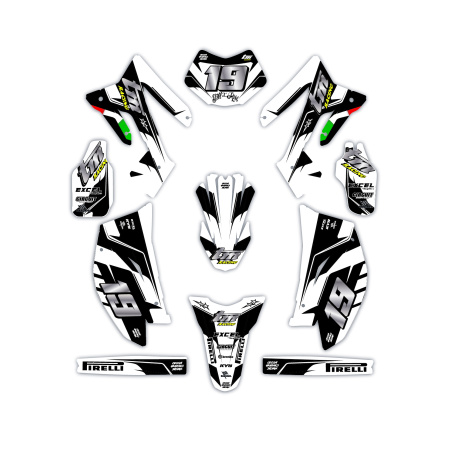 Kit déco moto Tm | Kit d’autocollants personnalisés