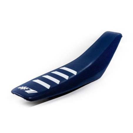 ONEGRIPPER RIBBED coprisella DARK BLU e BIANCO - copertina sella - Seat Cover dark blue and white