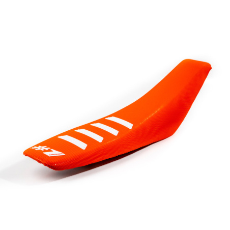 ONEGRIPPER RIBBED coprisella ARANCIONE e BIANCO - copertina sella - Seat Cover orange and white