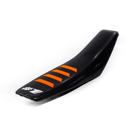 ONEGRIPPER RIBBED coprisella NERO e ARANCIONE - copertina sella - Seat Cover black and orange