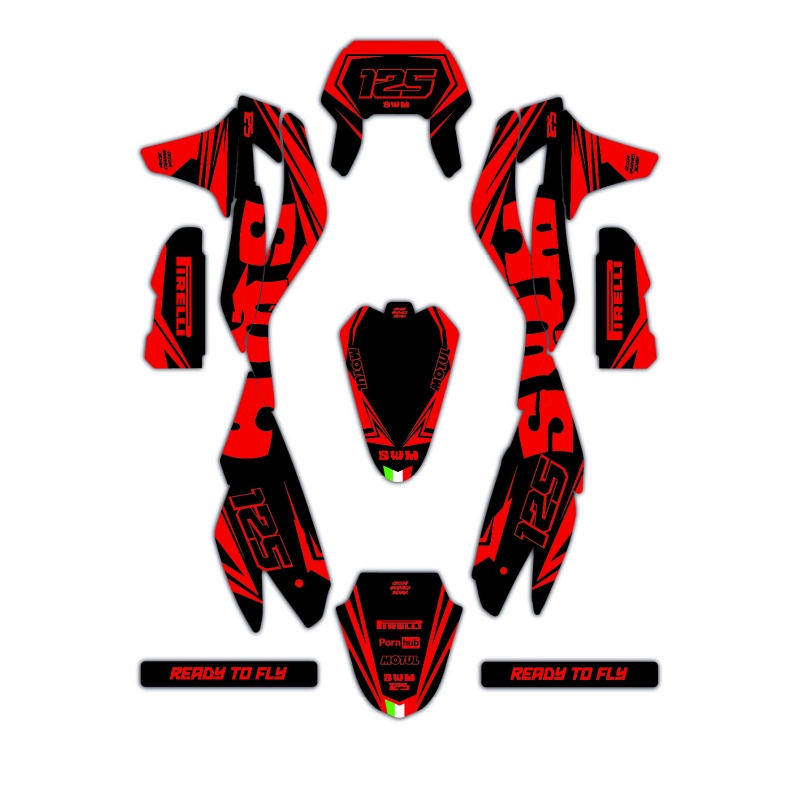 Swm motorcycle graphics | Custom sticker kit