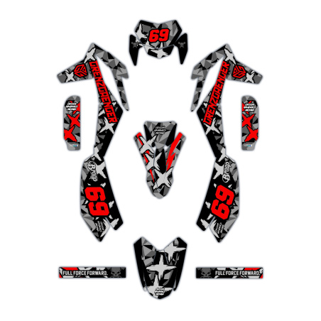 Kit déco moto Swm | Kit d’autocollants personnalisés