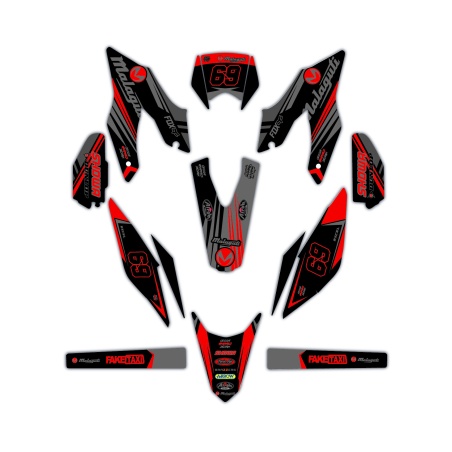 Kit déco moto Malaguti | Kit d’autocollants personnalisés
