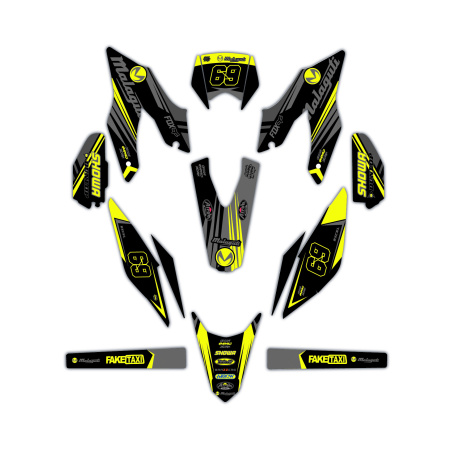 Kit déco moto Malaguti | Kit d’autocollants personnalisés