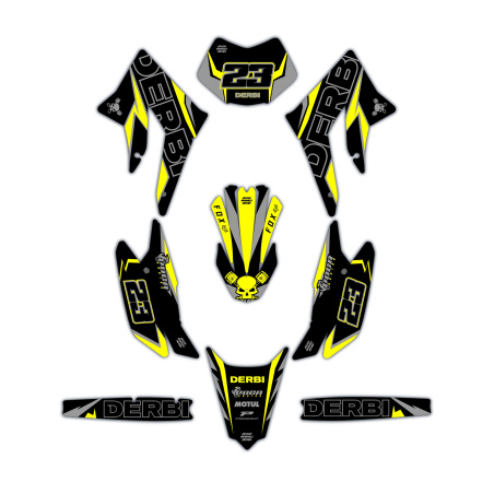 Kit déco moto Derbi | Kit d’autocollants personnalisés