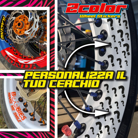 kit adesivi cerchi motard bicolore/interi 100% PERSONALIZZABILI