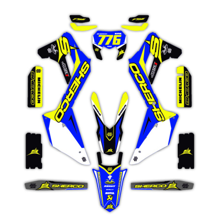 Sherco motorcycle graphics | Custom sticker kit