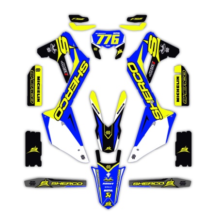 Sherco motorcycle graphics | Custom sticker kit