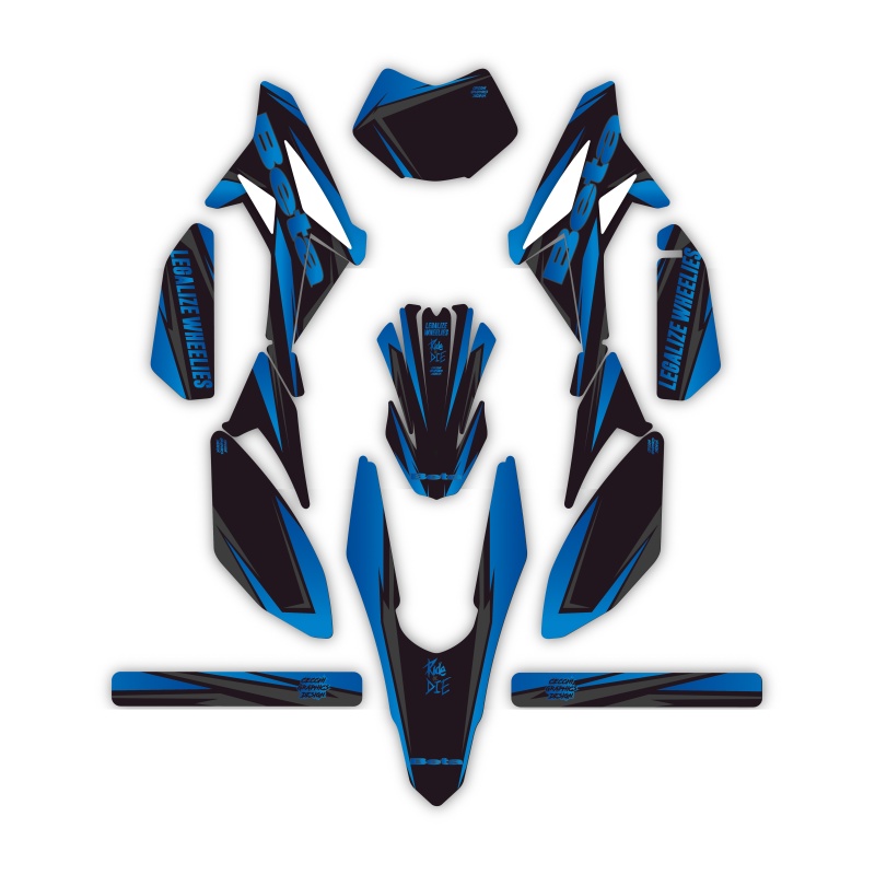 Beta 50 e 125 4t motorcycle graphics | Custom sticker kit