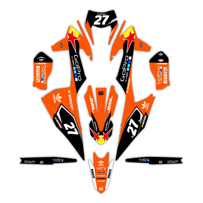 Ktm motorcycle graphics | Custom sticker kit