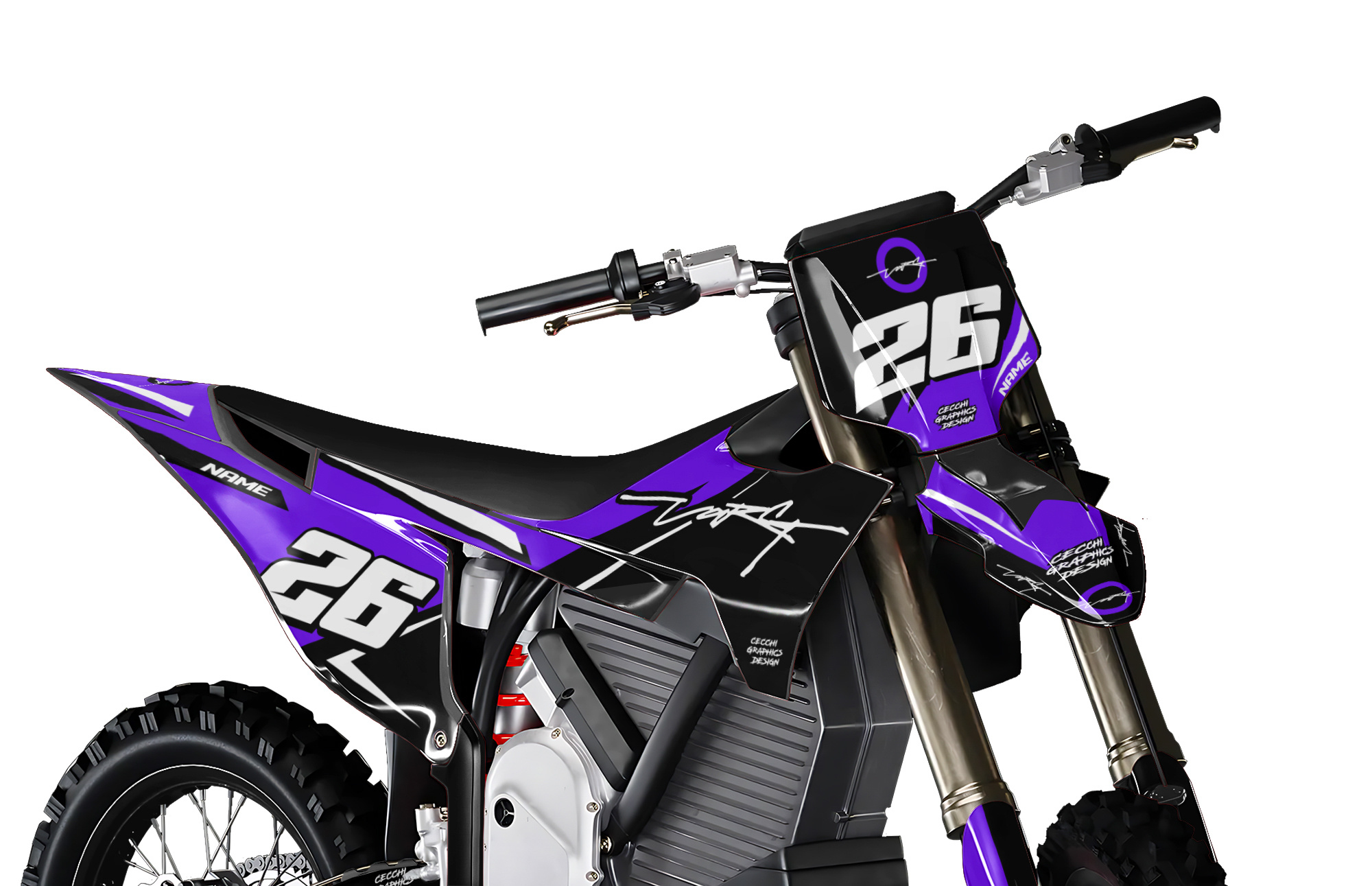 EVADER Series Custom Graphics Kit For Stark VARG Electric Dirt Bike - 16 Mil Vinyl, Red, No Plastics Included