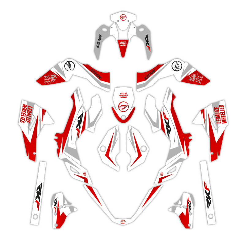 Keeway Rkf Graphics Keeway Rkf motorcycle graphics | Custom sticker kit