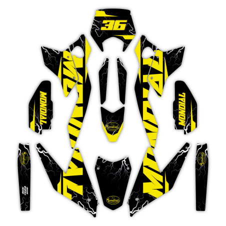 Kit déco moto Mondial Fb | Kit d’autocollants personnalisés