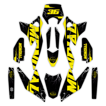 Mondial Fb motorcycle graphics | Custom sticker kit