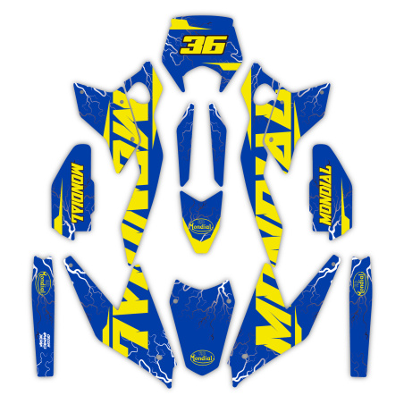 Kit déco moto Mondial Fb | Kit d’autocollants personnalisés