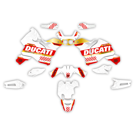 Adventure Ducati motorcycle graphics | Custom sticker kit
