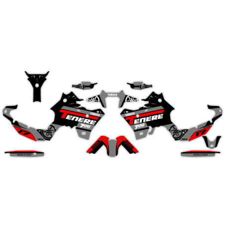 Yamaha Tenere 700 Adventure motorcycle graphics | Custom sticker kit