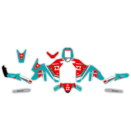 Kove 800 X motorcycle graphics | Custom sticker kit